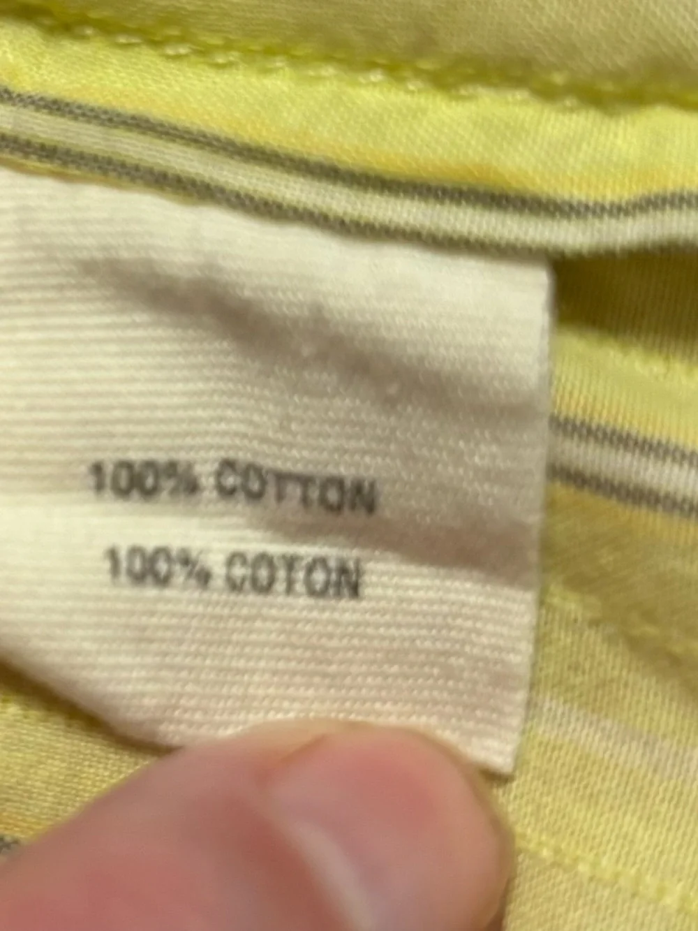 Elizabeth and James Pale Yellow Striped Button-Up Shirt Size S - Picture 6 of 6